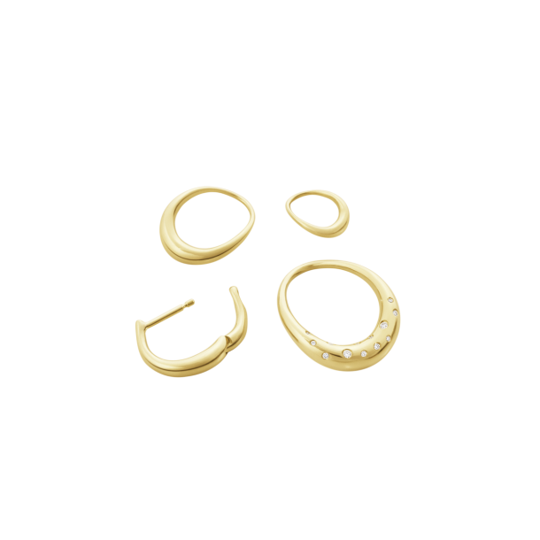 Georg Jensen 18kt Offspring �reringe m/Dia 0,08ct 20001959