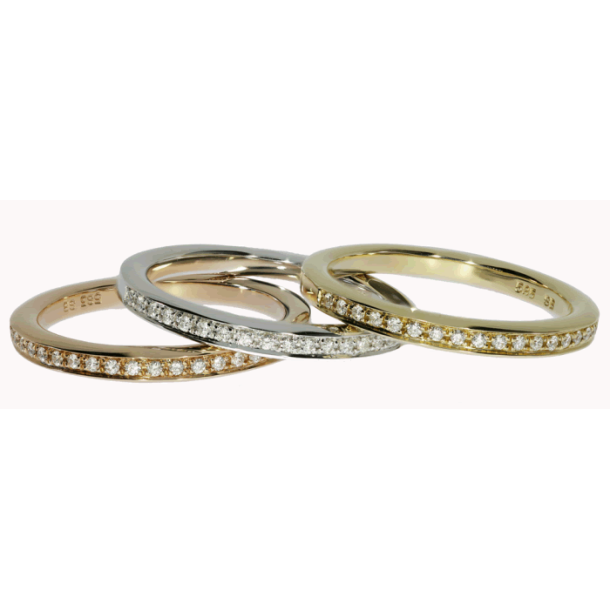 14Karat Hvidguld Ring m/0.10ct Brillanter 