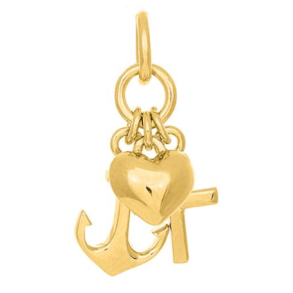 8kt Guld Tro, Hb & Krlighed Vedhng 20163140300