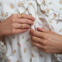 byBiehl Pebbles Forgyldt Ring 5-3802a-GP