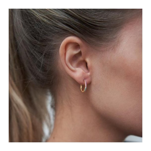 Forgyldte Sparkle Creoler 4-029pa-gp