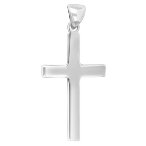 Rhodineret Slv Massivt Kors 20250120900