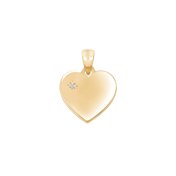 Siersb�l Forg. Hjerteplade vedh�ng m/CZ 20251555900