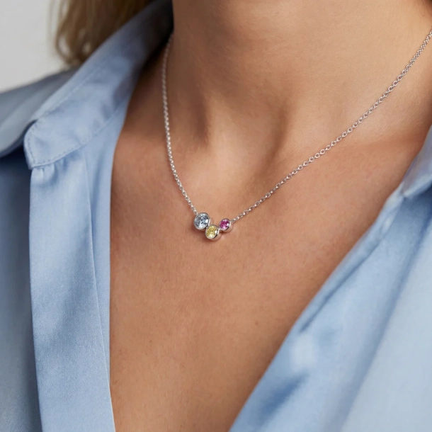 SJ S�lv Sardinien TRE Halsk�de m/Mix