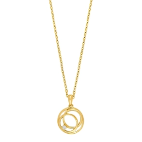 Siersb�l 14kt. Guldvedh�ng m/0,015ct W/SI inkl. Forgyldt S�lvk�de 20552190500