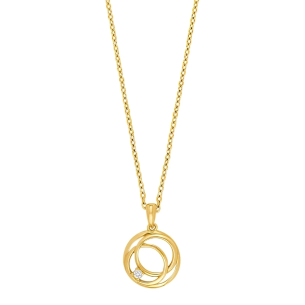Siersb�l 14kt. Guldvedh�ng m/0,015ct W/SI inkl. Forgyldt S�lvk�de 20552190500