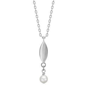 Joanli Rhd. S�lv THEANOR Halsk�de m/Syntetisk Perle 20610050900