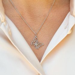 Blossom Rhod. Slvhalskde m. Sommerfugl 21309049-45