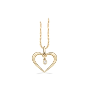 Scrouples 8kt Hjerte 0,02ct. m/Fg Kde 215843