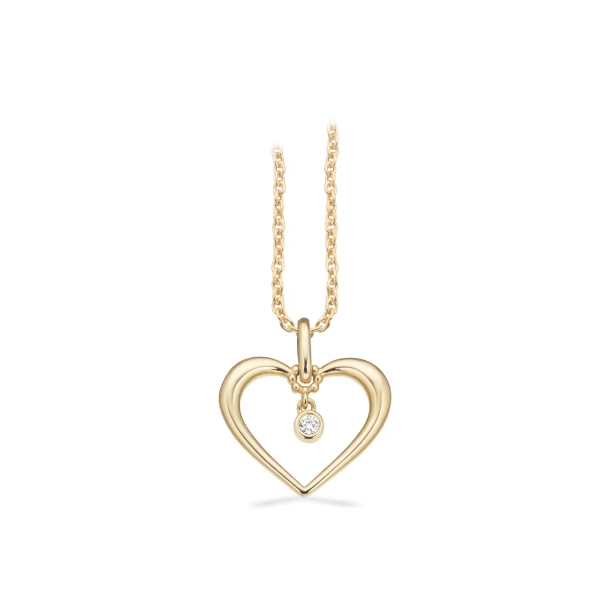 Scrouples 8kt Hjerte 0,02ct. m/Fg Kde 215843