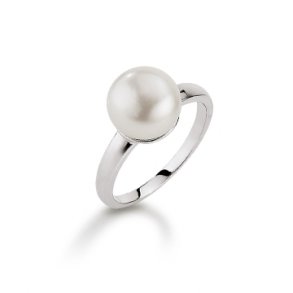 Rhodineret Slvring m/Ferskvandsperle 21653906-31