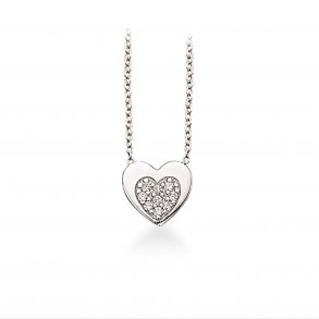 Slv Hjertevedhng m/Zirkonia + Kde 233722