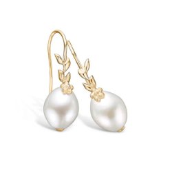 Blossom Forgyldt Slv rehngere m. Ferskvandskulturperler 23981228-31