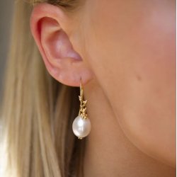 Blossom Forgyldt Slv rehngere m. Ferskvandskulturperler 23981228-31