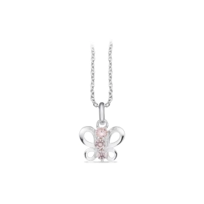 Scrouples Slv Sommerfugl Vedh. m/Pink Cz 241352