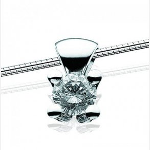 14kt Carat Hvidguldsvedhng m/0.50ct. Brilliant