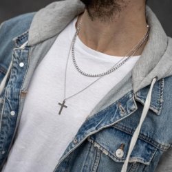 SON of NOA Rhod. Slv Halskde m/Kors 267004