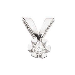 8Kt Hvidgulds Vida Vedhng m/0.05ct Brillant 2814.05