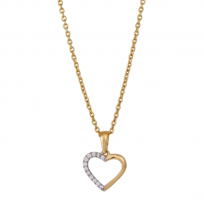 8kt Guld Hjerte m/Zirkonia + Kde 283 061cz3
