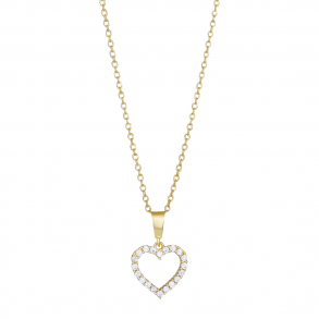 8Kt Guld Hjerte m/Zirkonia + Kde 283 085cz3