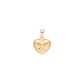 Siersb�l 8 Kt Guld Hjerte m/Zirkonia 29170170300