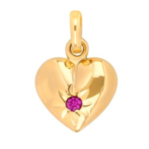 8kt Guld Hjertevedhng m/Synt. Rubin 29170190315
