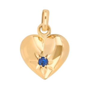 8kt Guld Hjertevedhng m/Synt. Safir 29170190316