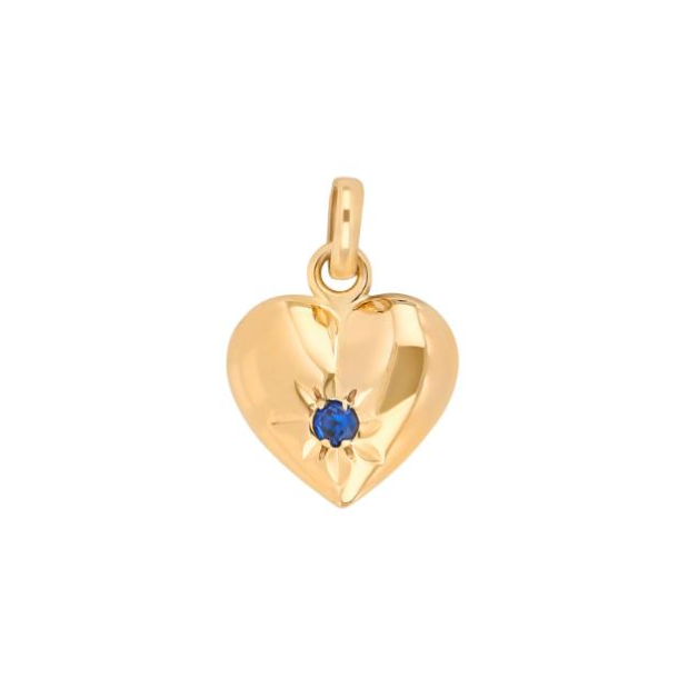 8kt Guld Hjertevedhng m/Synt. Safir 29170190316