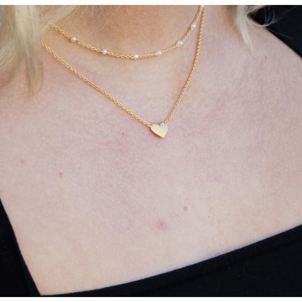 byBiehl Just Love Forgyldt Halskde m/Cz 3-4501a-GP