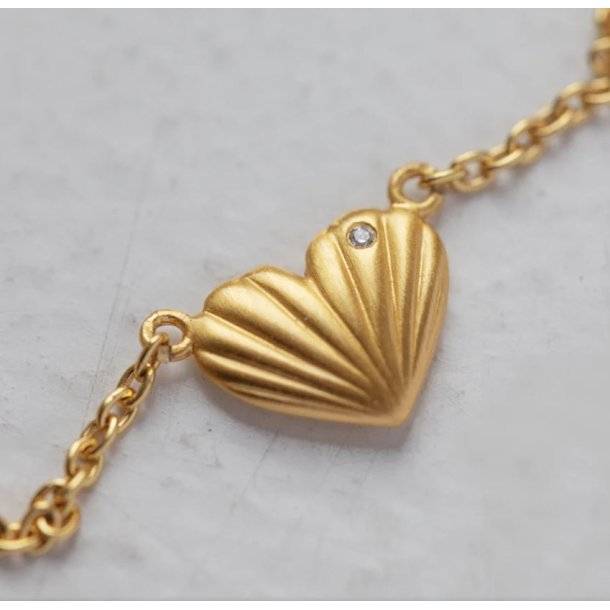 byBiehl Just Love Forgyldt Halskde m/Cz 3-4501a-GP