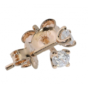 Rosaforgyldte restikker m/Zirkonia 3 mm