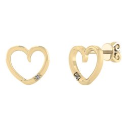 Forgyldte Hjerterestikker m/Zirkonia