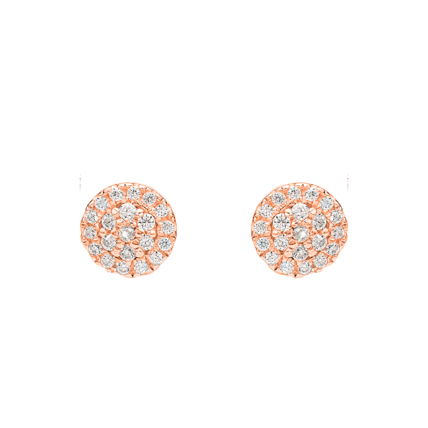 Rosaforgyldte restikker m/Zirkonia 5 mm