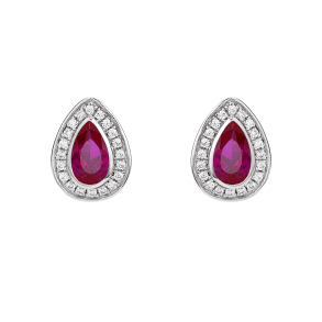 Slv reringe m/Synt. rubin & zirkoner