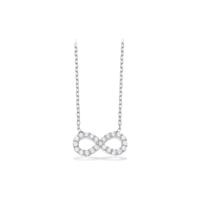 Scrouples Slv Uendelighedstegn Halsk. m/Cz