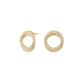 8kt. Guld Cirkel restikker m/Cz