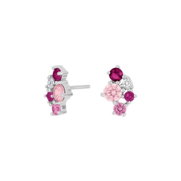 JoanliNor Nadinenor Rhod. Slv restikker m/Pink Cz 30454040918