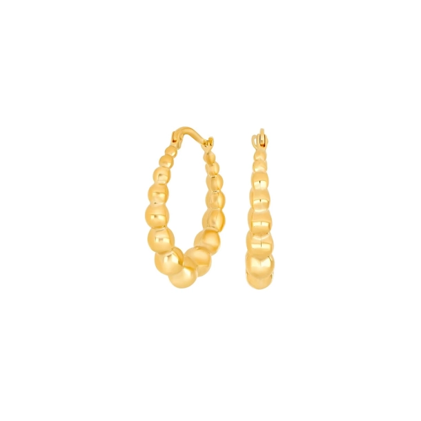Siersb�l 8kt. Guld Creoler m/Kugler 30821830300