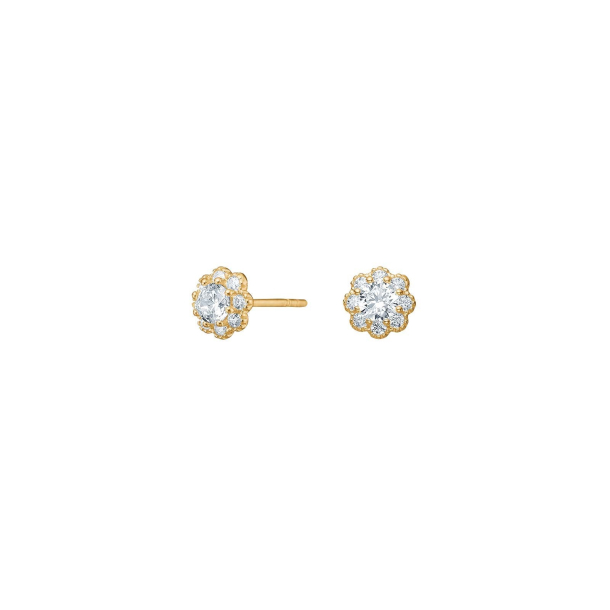 8kt. Guld �restikker Blomst m/Cz - 30832530300