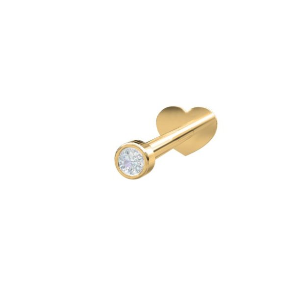 14Kt Labret Piercing m/0.014ct Diamanter 314 008BR5