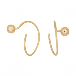 8 Kt Guld Creoler m/Kugler 12mm 317 012 3