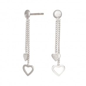 S�lv �reringe m/Hjerter 26 mm 325 099