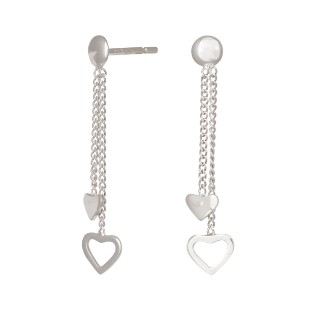 S�lv �reringe m/Hjerter 26 mm 325 099