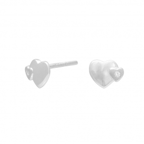 Rhodineret Slv restikker m/Hjerter 334 018