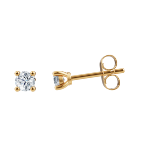 Siersb�l Luxury Solitaire 14 kt. �restikker m/2x0,125 ct. Lab Grown Diamond