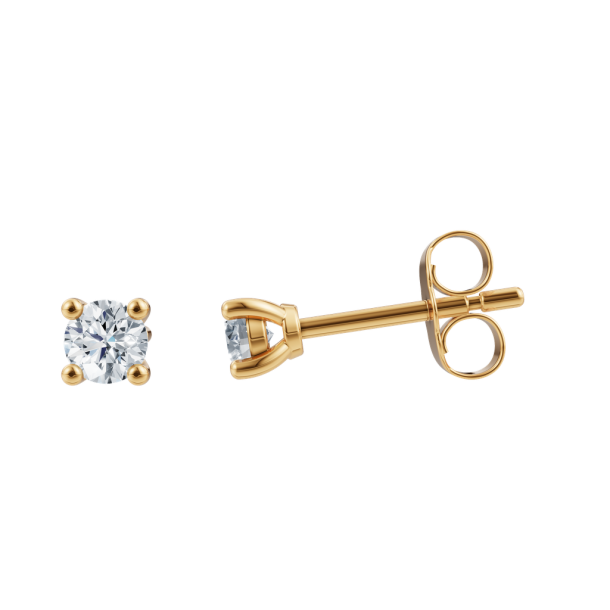 Siersb�l Luxury Solitaire 14 kt. �restikker m/2x0,125 ct. Lab Grown Diamond