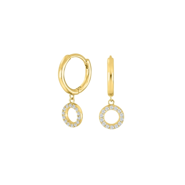 JoanliNor Ibinor Forgyldte Creoler m/Cirkel 345316-3