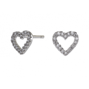 Joanli Nor Aidanor Slv Hjerterestikker m/Zirkonia