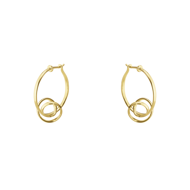 Georg Jensen 18kt Forget Me Knot Torun Earhoops 3518355