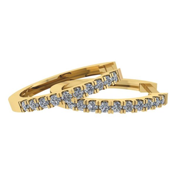 14kt Guld Creoler m/0.11ct wsi Diamanter